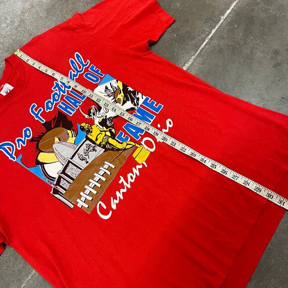 Vintage 90s Logo 7 Pro Football Hale of Fame Canton Ohio T-Shirt XXL - Picture 5 of 5